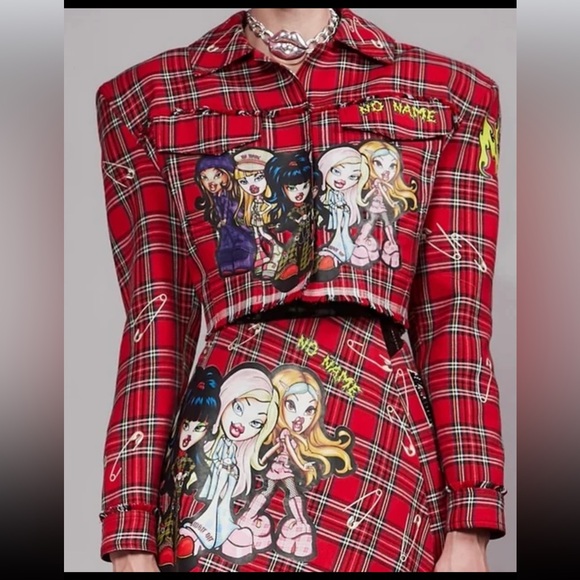 Bratz X No Name MX Tartan Cropped Blazer - Picture 1 of 4
